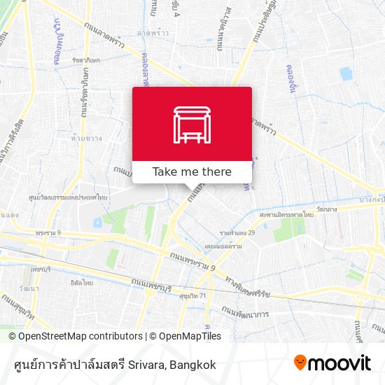 ศูนย์การค้าปาล์มสตรี Srivara map