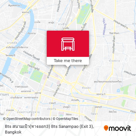 Bts สนามเป้า(ทางออก3) Bts Sanampao (Exit 3) map