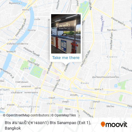 Bts สนามเป้า(ทางออก1) Bts Sanampao (Exit 1) map