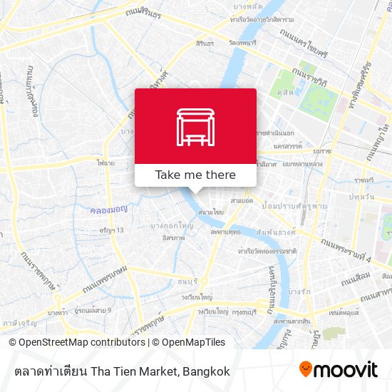 ตลาดท่าเตียน Tha Tien Market map