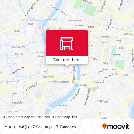 ซอยลาดหญ้า 17 Soi Latya 17 map