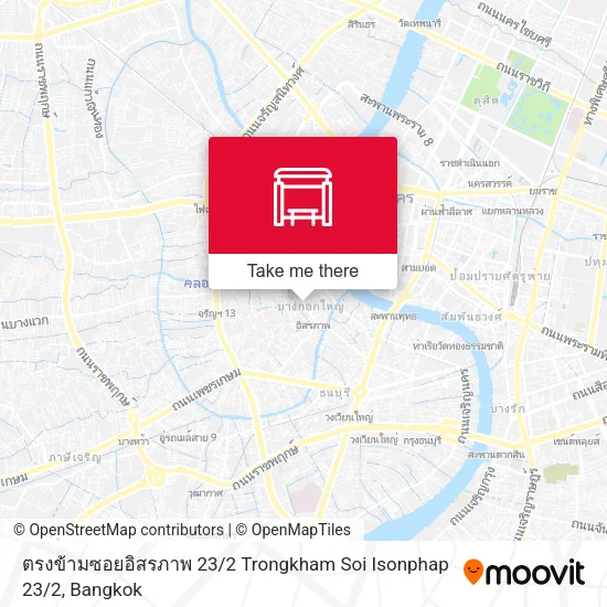 ตรงข้ามซอยอิสรภาพ 23 / 2 Trongkham Soi Isonphap 23 / 2 map