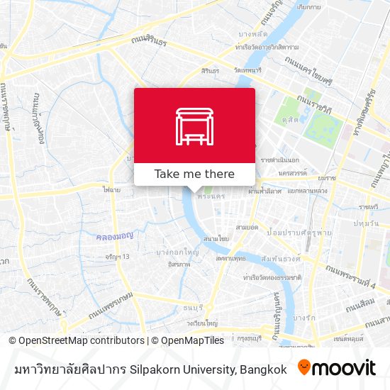 มหาวิทยาลัยศิลปากร Silpakorn University map