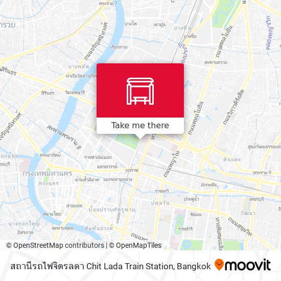 สถานีรถไฟจิตรลดา Chit Lada Train Station map