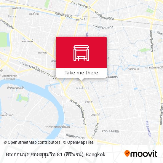 Btsอ่อนนุช,ซอยสุขุมวิท 81 (ศิริพจน์) map