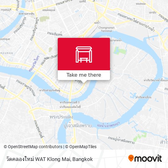 วัดคลองใหม่  WAT Klong Mai map
