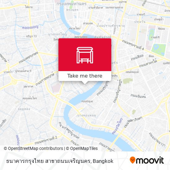 ธนาคารกรุงไทย สาขาถนนเจริญนคร map