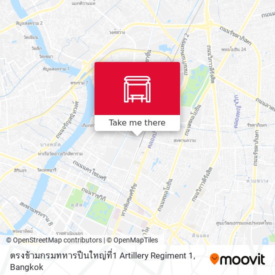 ตรงข้ามกรมทหารปืนใหญ่ที่1 Artillery Regiment 1 map