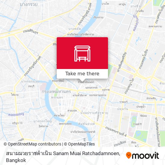 สนามมวยราชดำเนิน Sanam Muai Ratchadamnoen map