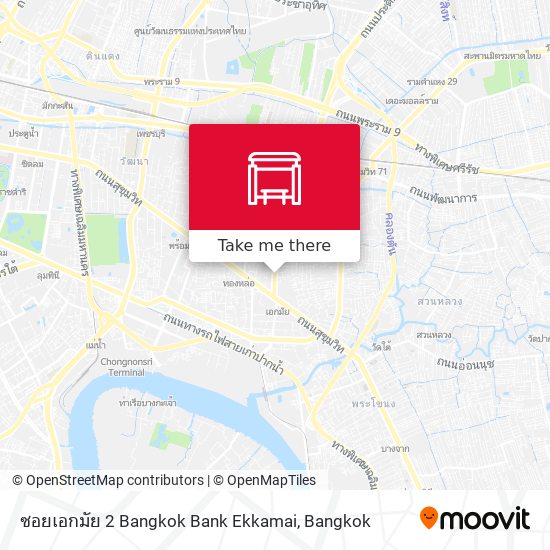 ซอยเอกมัย 2 Bangkok Bank Ekkamai map