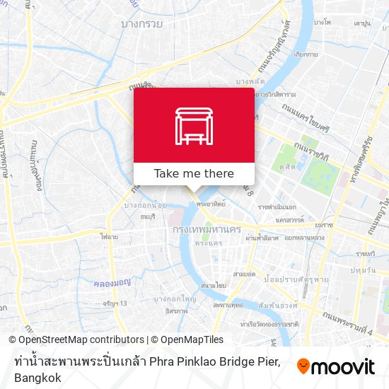 ท่าน้ำสะพานพระปิ่นเกล้า Phra Pinklao Bridge Pier map