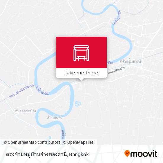 ตรงข้ามหมู่บ้านอ่างทองธานี map