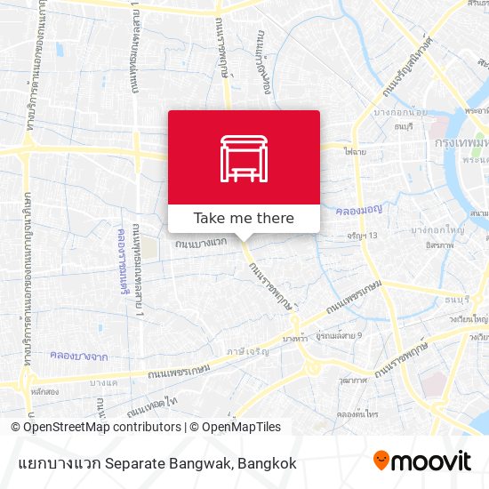 แยกบางแวก Separate Bangwak map