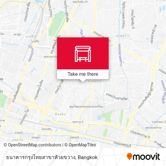 ธนาคารกรุงไทยสาขาห้วยขวาง map