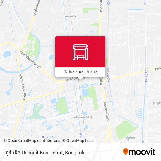 อู่รังสิต Rangsit Bus Depot map