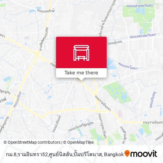 กม.8,รามอินทรา52,ศูนย์นิสสัน,ปั้มปริโตนาส map