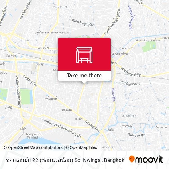 ซอยเอกมัย 22 (ซอยนวลน้อย) Soi Nwlngai map