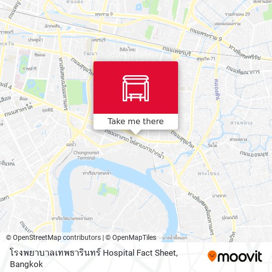 โรงพยาบาลเทพธารินทร์ Hospital Fact Sheet map