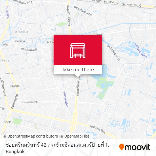 ซอยศรีนครินทร์ 42,ตรงข้ามซีคอนสแควร์ป้ายที่ 1 map