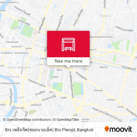 Bts เพลินจิต(ซอยนายเลิศ) Bts Plernjit map