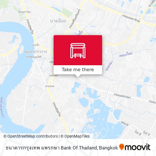 ธนาคารกรุงเทพ  แพรกษา Bank Of Thailand map