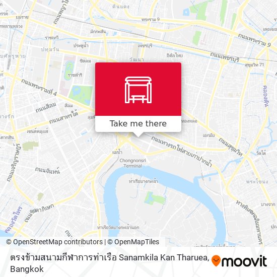 ตรงข้ามสนามกีฬาการท่าเรือ Sanamkila Kan Tharuea map