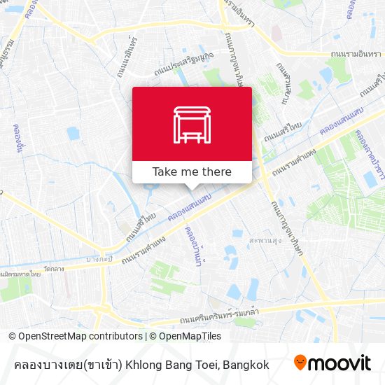 คลองบางเตย(ขาเข้า) Khlong Bang Toei map