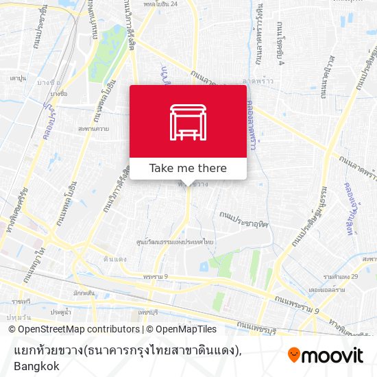 แยกห้วยขวาง(ธนาคารกรุงไทยสาขาดินแดง) map