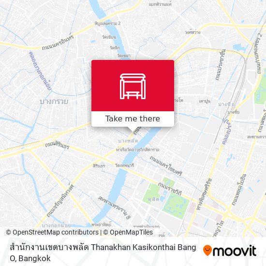 สำนักงานเขตบางพลัด Thanakhan Kasikonthai Bang O map