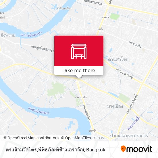 ตรงข้ามวัดไตร,พิพิธภัณฑ์ช้างเอราวัณ map