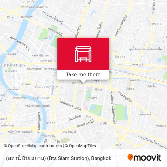 (สถานี Bts สยาม) (Bts Siam Station) map