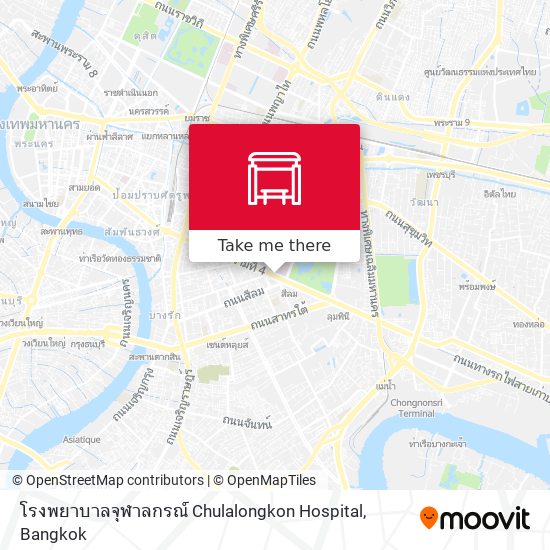 โรงพยาบาลจุฬาลกรณ์ Chulalongkon Hospital map