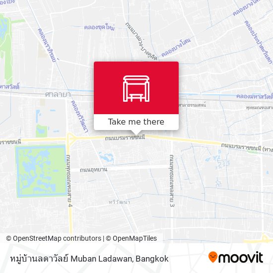 หมู่บ้านลดาวัลย์ Muban Ladawan map