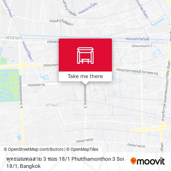 พุทธมณฑลสาย 3 ซอย 18 / 1 Phutthamonthon 3 Soi 18 / 1 map