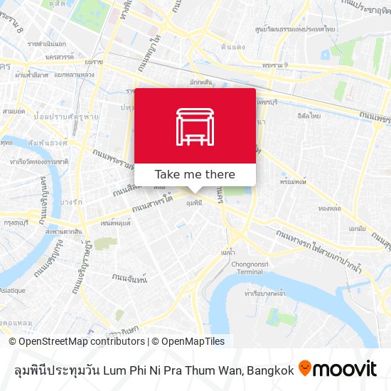 ลุมพินีประทุมวัน Lum Phi Ni Pra Thum Wan map