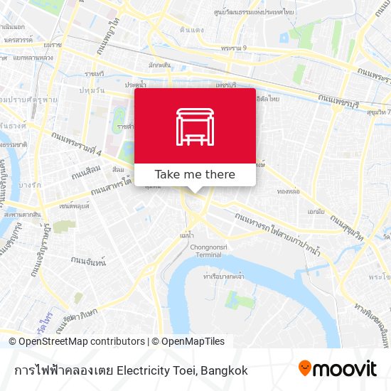 การไฟฟ้าคลองเตย Electricity Toei map