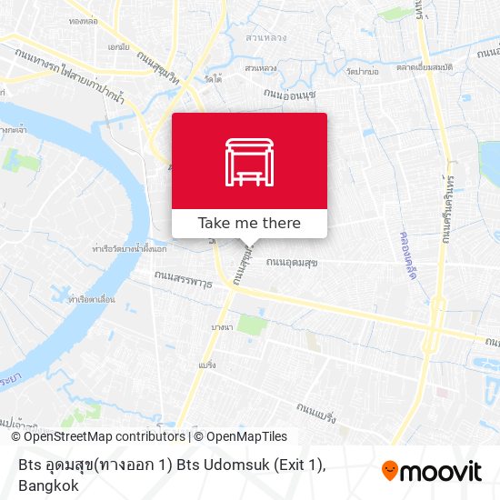 Bts อุดมสุข(ทางออก 1) Bts Udomsuk (Exit 1) map