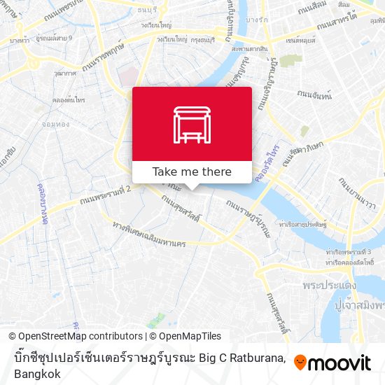 บิ๊กซีซุปเปอร์เซ็นเตอร์ราษฎร์บูรณะ Big C Ratburana map