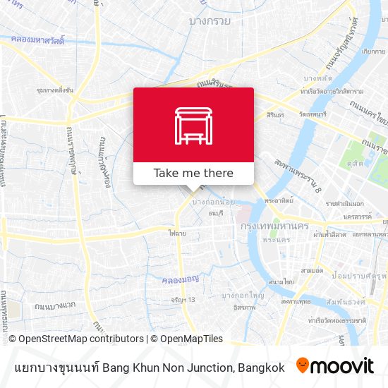 แยกบางขุนนนท์ Bang Khun Non Junction map