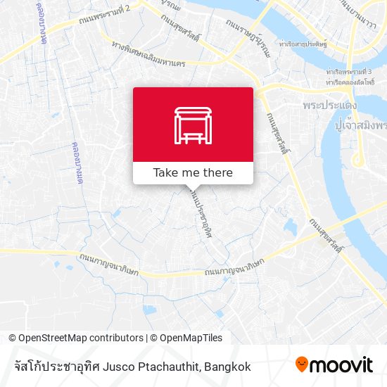 จัสโก้ประชาอุทิศ Jusco Ptachauthit map