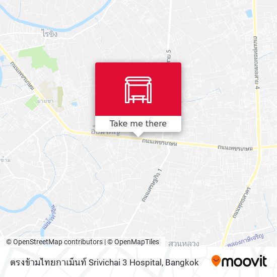 ตรงข้ามไทยกาเม็นท์ Srivichai 3 Hospital map