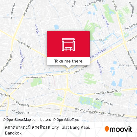 ตลาดบางกะปิ ตรงข้าม It City  Talat Bang Kapi map