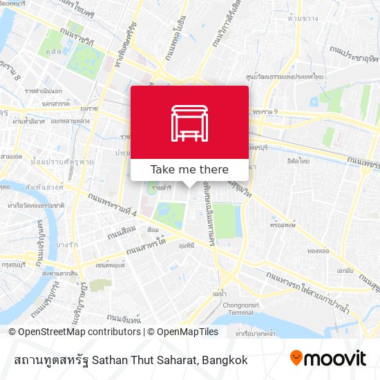 สถานทูตสหรัฐ Sathan Thut Saharat map