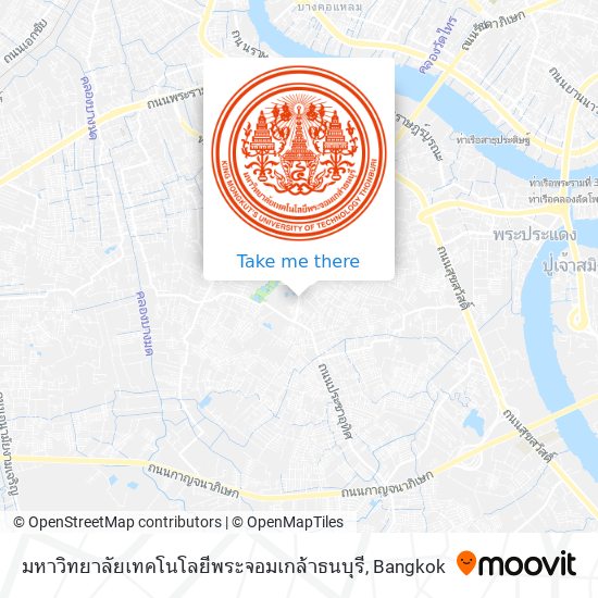 มหาวิทยาลัยเทคโนโลยีพระจอมเกล้าธนบุรี map