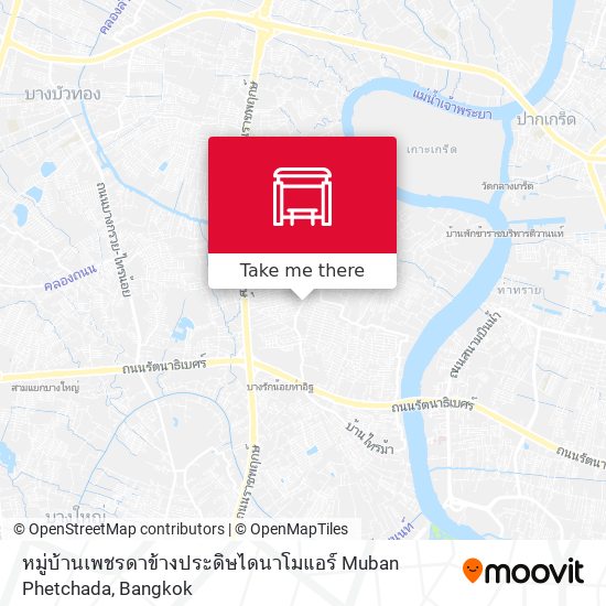 หมู่บ้านเพชรดาข้างประดิษไดนาโมแอร์ Muban Phetchada map