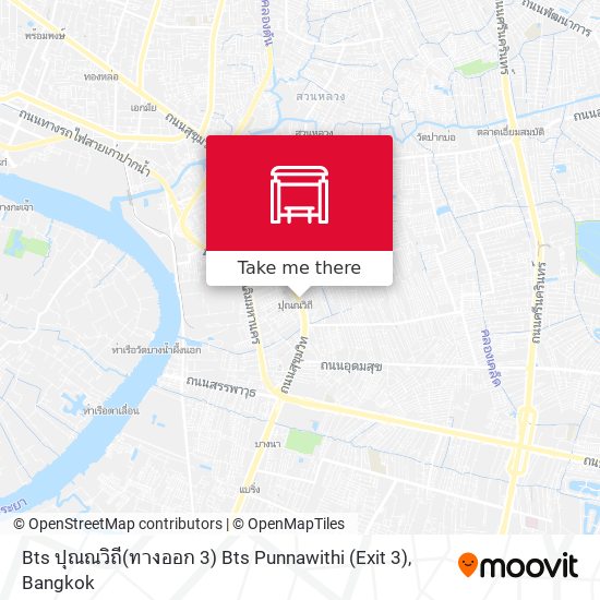 Bts ปุณณวิถี(ทางออก 3) Bts Punnawithi (Exit 3) map