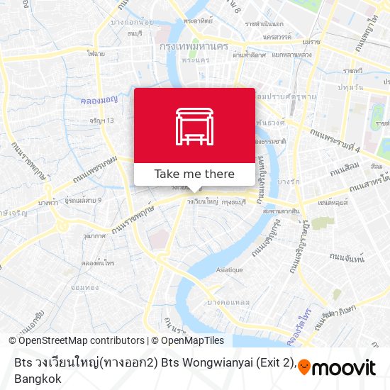 Bts วงเวียนใหญ่(ทางออก2) Bts Wongwianyai (Exit 2) map