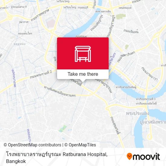 โรงพยาบาลราษฎร์บูรณะ Ratburana Hospital map