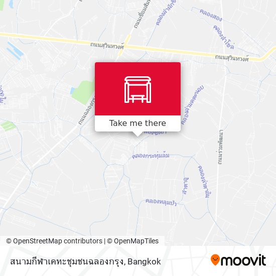 สนามกีฬาเคหะชุมชนฉลองกรุง map