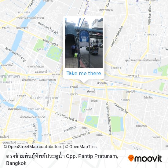 ตรงข้ามพันธุ์ทิพย์ประตูน้ำ Opp. Pantip Pratunam map